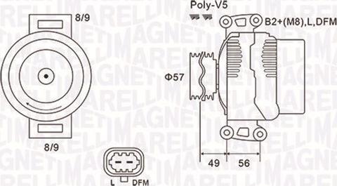 Magneti Marelli 063731740010 - Генератор unicars.by