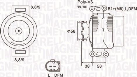 Magneti Marelli 063731754010 - Генератор unicars.by