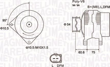 Magneti Marelli 063731757010 - Генератор unicars.by