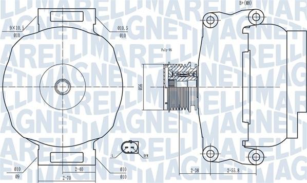 Magneti Marelli 063731769010 - Генератор unicars.by