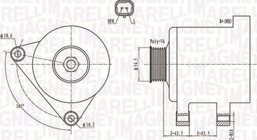 Magneti Marelli 063731761010 - Генератор unicars.by