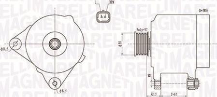 Magneti Marelli 063731768010 - Генератор unicars.by