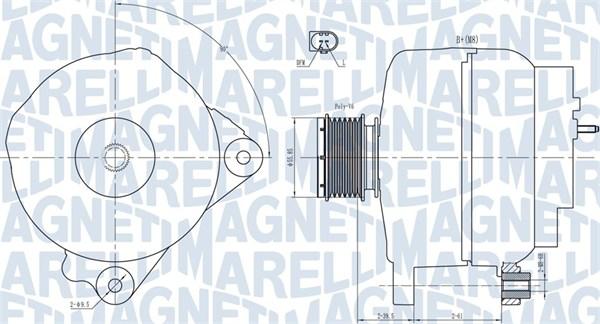 Magneti Marelli 063731763010 - Генератор unicars.by