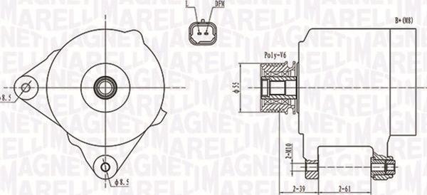 Magneti Marelli 063731762010 - Генератор unicars.by