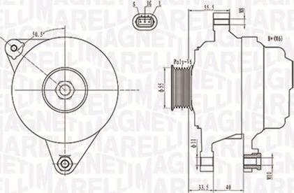 Magneti Marelli 063731703010 - Генератор unicars.by