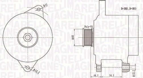 Magneti Marelli 063731718010 - Генератор unicars.by