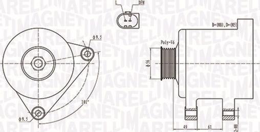 Magneti Marelli 063731782010 - Генератор unicars.by