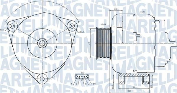 Magneti Marelli 063731739010 - Генератор unicars.by