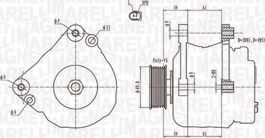 Magneti Marelli 063731729010 - Генератор unicars.by