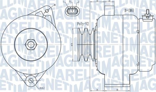 Magneti Marelli 063731724010 - Генератор unicars.by