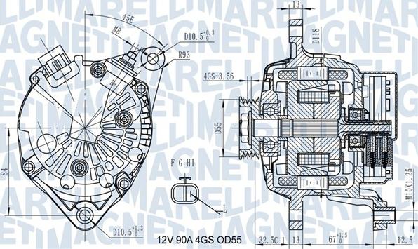 Magneti Marelli 063731725010 - Генератор unicars.by