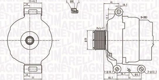 Magneti Marelli 063731779010 - Генератор unicars.by