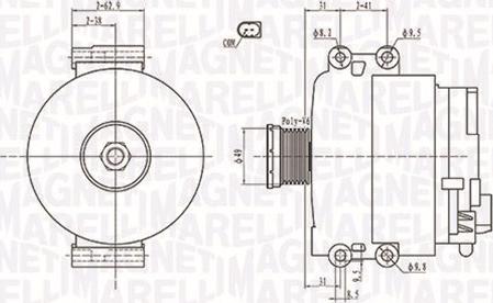 Magneti Marelli 063731774010 - Генератор unicars.by