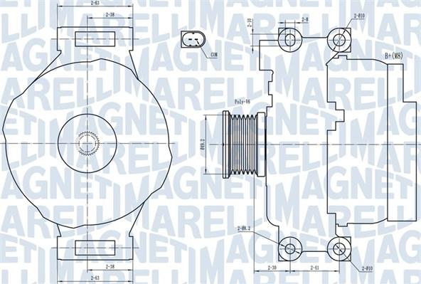 Magneti Marelli 063731773010 - Генератор unicars.by