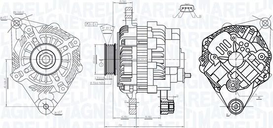 Magneti Marelli 063733526010 - Генератор unicars.by