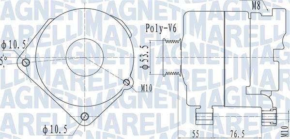 Magneti Marelli 063732095010 - Генератор unicars.by