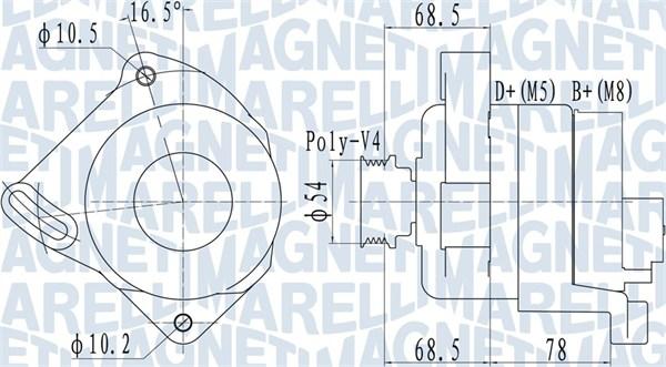 Magneti Marelli 063732096010 - Генератор unicars.by