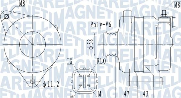 Magneti Marelli 063732097010 - Генератор unicars.by