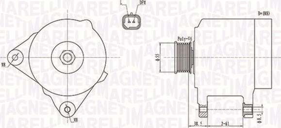 Magneti Marelli 063732043010 - Генератор unicars.by