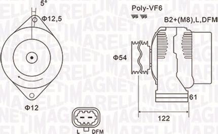 Magneti Marelli 063732005010 - Генератор unicars.by