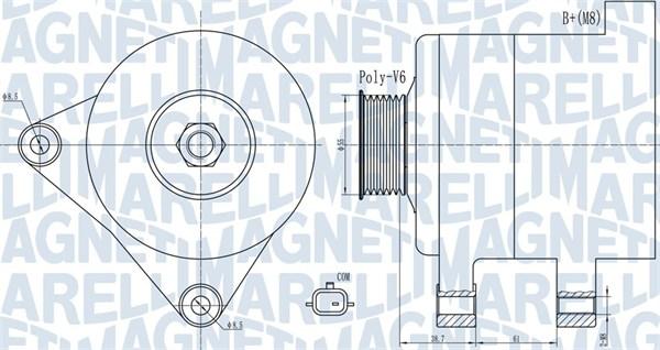 Magneti Marelli 063732003010 - Генератор unicars.by