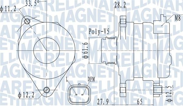 Magneti Marelli 063732016010 - Генератор unicars.by