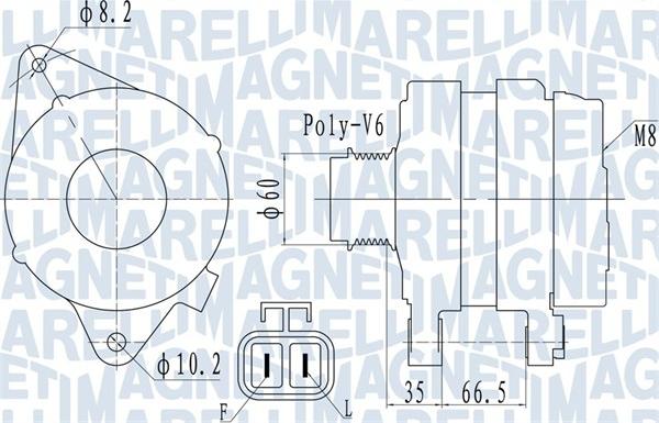 Magneti Marelli 063732010010 - Генератор unicars.by