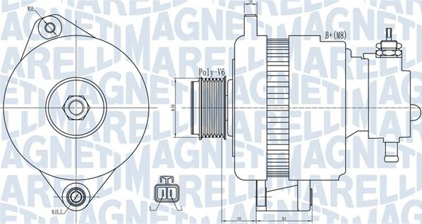 Magneti Marelli 063732018010 - Генератор unicars.by