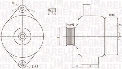 Magneti Marelli 063732026010 - Генератор unicars.by