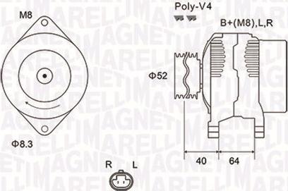 Magneti Marelli 063732023010 - Генератор unicars.by