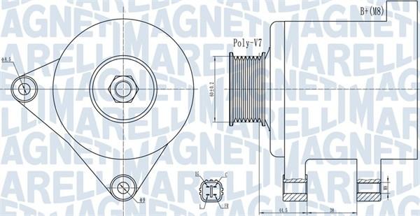 Magneti Marelli 063732078010 - Генератор unicars.by