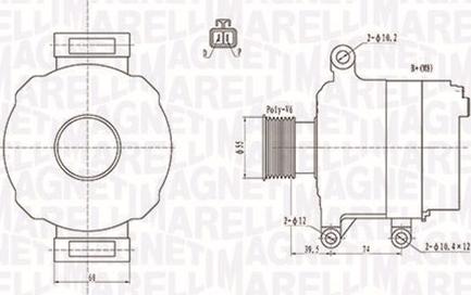 Magneti Marelli 063732109010 - Генератор unicars.by