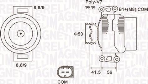 Magneti Marelli 063732108010 - Генератор unicars.by