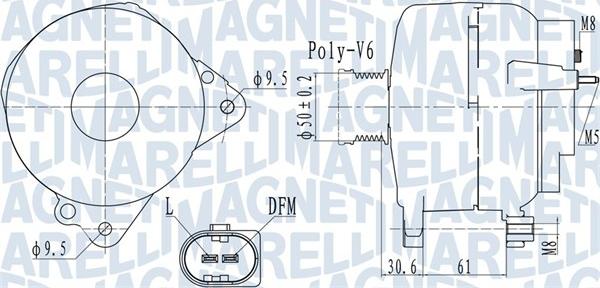 Magneti Marelli 063732118010 - Генератор unicars.by