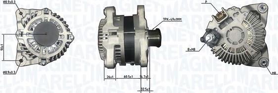 Magneti Marelli 063732186010 - Генератор unicars.by