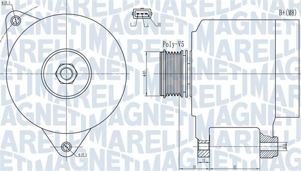 Magneti Marelli 063732133010 - Генератор unicars.by