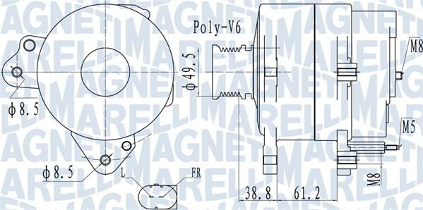 Magneti Marelli 063732137010 - Генератор unicars.by