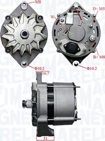 Magneti Marelli 063732170010 - Генератор unicars.by