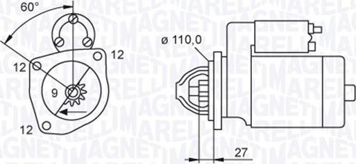 Magneti Marelli 063720039010 - Стартер unicars.by