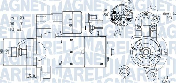 Magneti Marelli 063721563510 - Стартер unicars.by