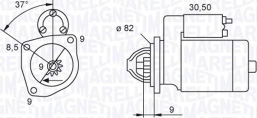 Magneti Marelli 063721045010 - Стартер unicars.by