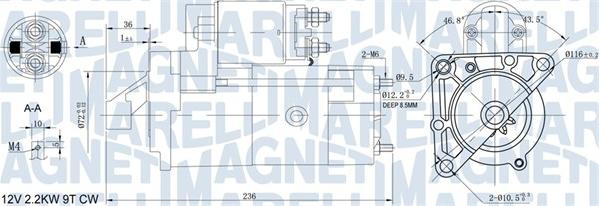 Magneti Marelli 063721160010 - Стартер unicars.by