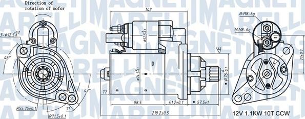 Magneti Marelli 063721322010 - Стартер unicars.by