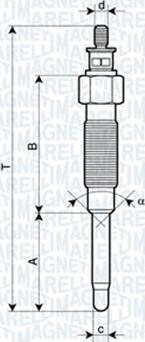 Magneti Marelli 062900069304 - Свеча накаливания unicars.by