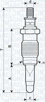 Magneti Marelli 062900005304 - Свеча накаливания unicars.by