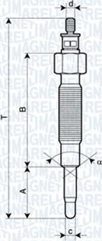 Magneti Marelli 062900019304 - Свеча накаливания unicars.by