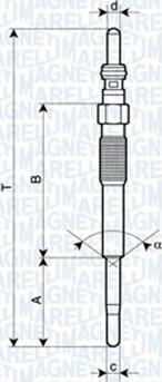 Magneti Marelli 062900080304 - Свеча накаливания unicars.by