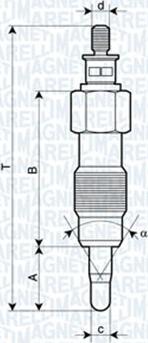 Magneti Marelli 062900073304 - Свеча накаливания unicars.by