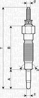 Magneti Marelli 062900132304 - Свеча накаливания unicars.by