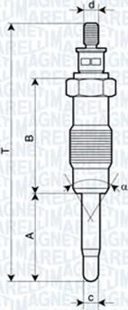 Magneti Marelli 062500300304 - Свеча накаливания unicars.by